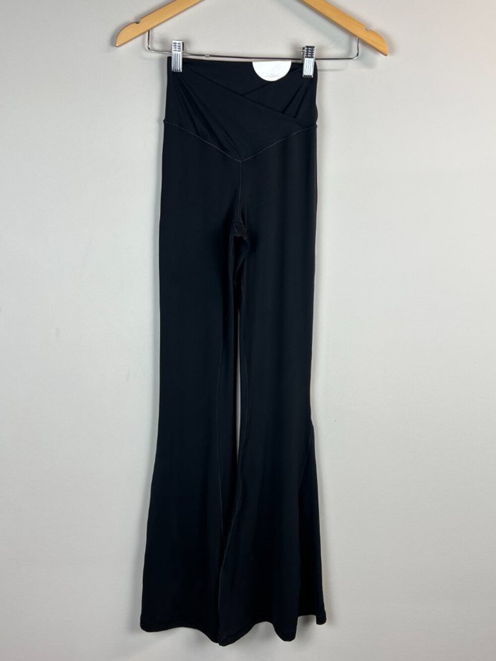 Aerie Offline Real Me Super Flare Crossover Hi-Rise Leggings Womens‎ Small Black